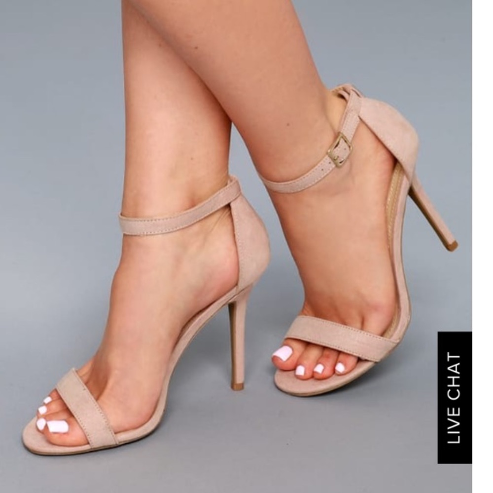 Elsi Single Strap Heels- Nude